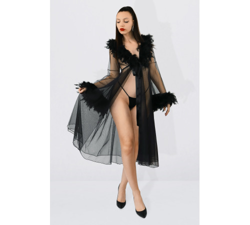Сексуальний халат з пір'ям Ельвіра