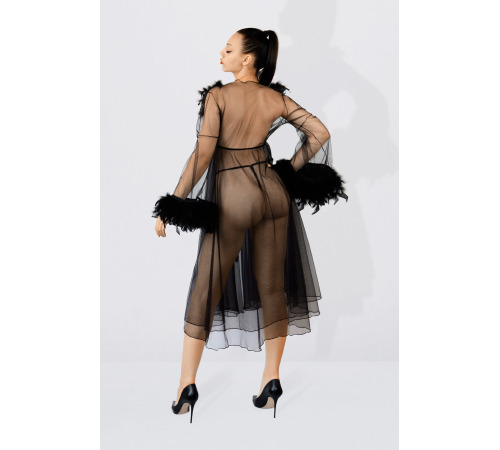 Сексуальний халат з пір'ям Ельвіра