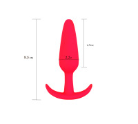 Анальна пробка Velvet Bullet М, оксамитовий силікон, колір Червоний