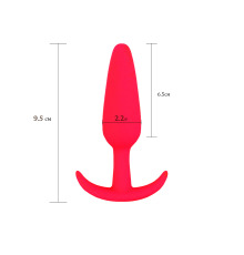 Анальная пробка Velvet Bullet М, бархатный силикон, цвет Красный