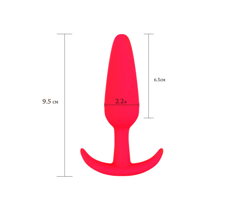 Анальна пробка Velvet Bullet М, оксамитовий силікон, колір Червоний