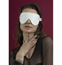 Маска на глаза Feral Feelings - Blindfold Mask, натуральная кожа, белая