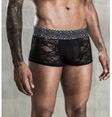 Мужские кружевные трусы боксеры, One Size Black