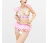 Сексуальный комплект белья Angel, размер XS-M, цвет Роза