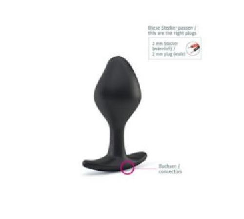 Силіконова анальна пробка Mystim Rocking Force S для електростимулятора, діаметр 3,7 см