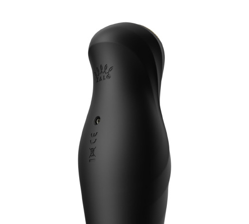 Смартвібратор-пульсатор Zalo — King Obsidian Black, кристал Swarovski