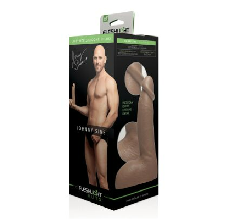 Фалоімітатор Fleshlight Guys: Johnny Sins Dildo, за зліпком пеніса, лисий з Браззерс