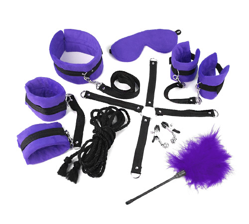 Набор БДСМ Art of Sex - Soft Touch BDSM Set, 9 предметов, Фиолетовый