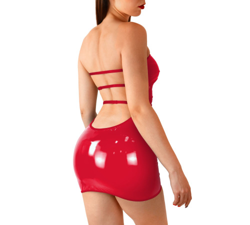 Сексуальна вінілова сукня Art of Sex - Jaklin, розмір XS-M, колір червоний