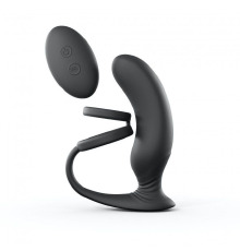 Вибромассажер простаты Love To Love Double Game с двойным эрекционным кольцом и пультом ДУ
