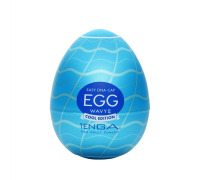 Мастурбатор-яйце Tenga Egg Wavy II Cool з подвійним хвилястим рельєфом та охолоджувальним ефектом