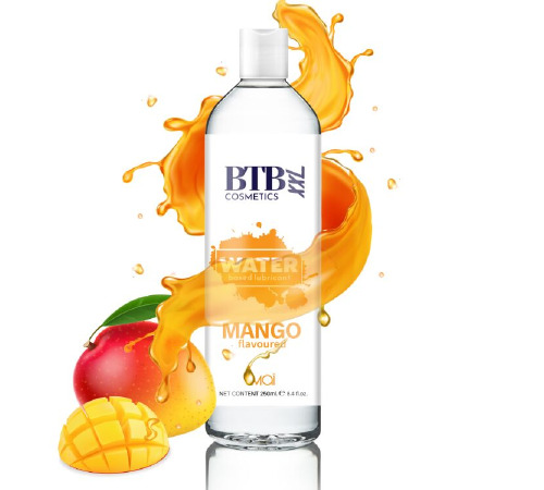 Змазка на водній основі BTB FLAVORED MANGO з ароматом манго (250 мл)