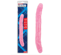 Фаллоимитатор двухсторонний розовый Chisa Hi-Rubber 32,5 см *3,5 см