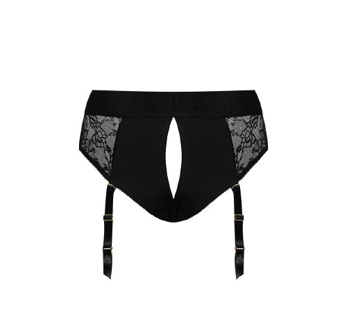 Кружевные трусы для страпона с подвязками для чулок Strap-On-Me DIVA HARNESS - XL