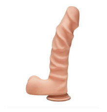 Фаллоимитатор Doc Johnson The D - Ragin D - 9 Inch With Balls - ULTRASKYN - Caramel, диаметр 5,1см