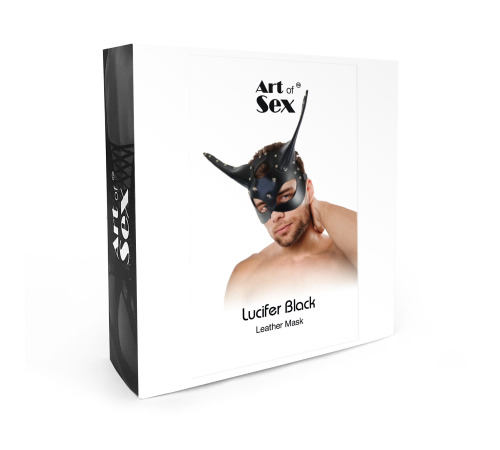 Кожаная маска Art of Sex - Lucifer Black