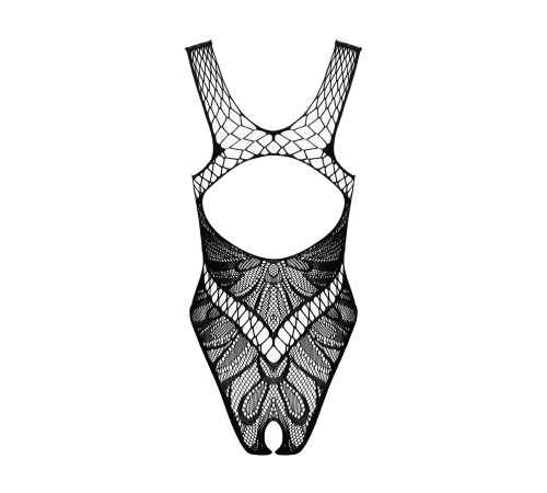 Бодістокінг з вирізами Obsessive B138 teddy S/M/L, black, з доступом