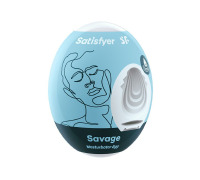 Самосмазывающийся мастурбатор-яйцо Satisfyer Masturbator Egg Savage, одноразовый, не требует смазки