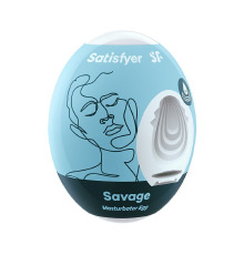 Самосмазывающийся мастурбатор-яйцо Satisfyer Masturbator Egg Savage, одноразовый, не требует смазки