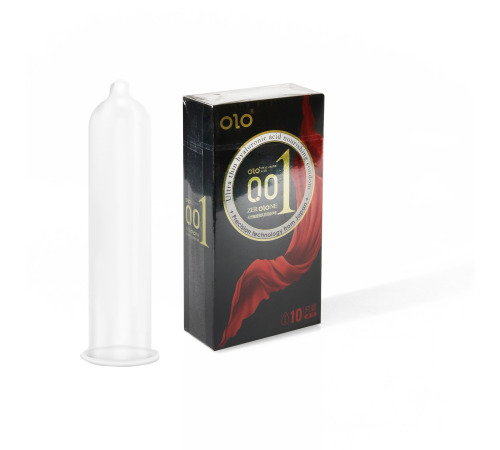Ультратонкі презервативи OLO 001 Black, 10 шт.