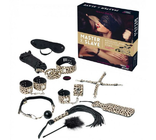 Набор БДСМ  10 предметов Master & Slave, Leopard