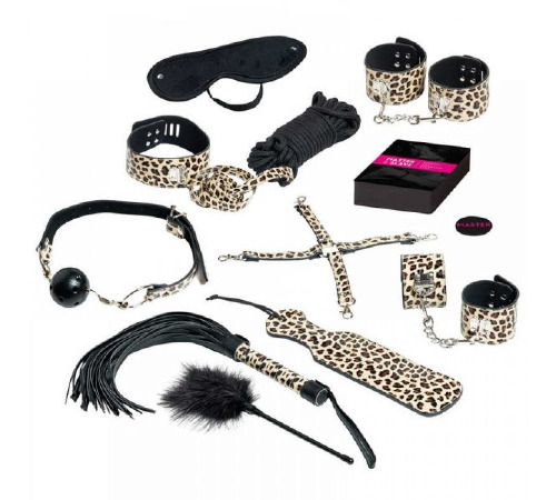 Набор БДСМ  10 предметов Master & Slave, Leopard