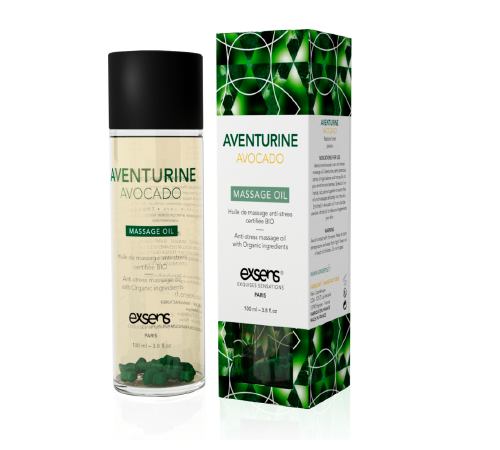 Массажное масло EXSENS Aventurine Avocado (анти-стресс с авантюрином) 100мл, натуральное