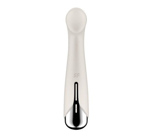 Вибратор с ротацией Satisfyer Spinning G-Spot 1 Beige, плоская площадка для стимуляции точки G