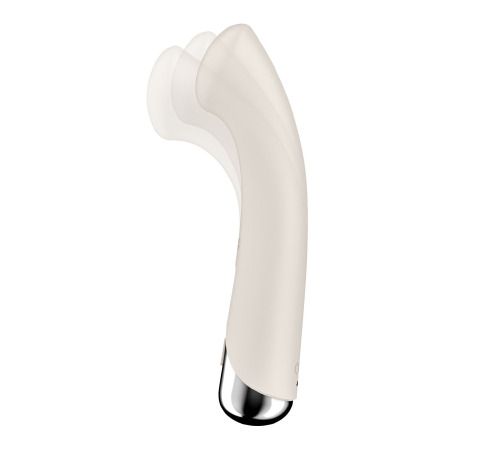 Вибратор с ротацией Satisfyer Spinning G-Spot 1 Beige, плоская площадка для стимуляции точки G