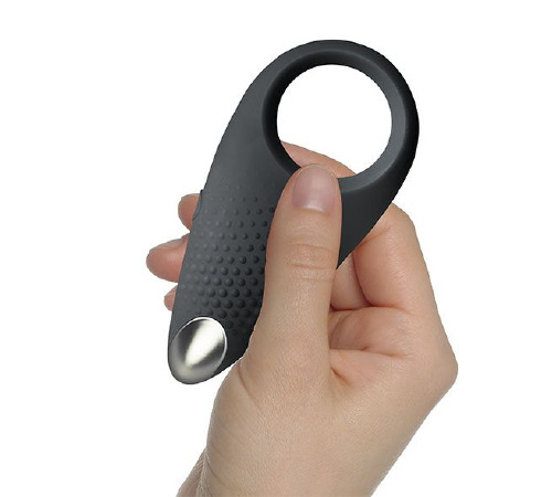 Эрекционное кольцо с вибрацией Rocks Off Empower Black