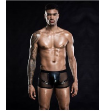 Мужские эротические сетчатые трусы с ремнями, One Size Black