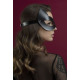 Маска кішечки Feral Feelings - Kitten Mask, натуральна шкіра, чорна