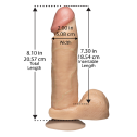 Фаллоимитатор Doc Johnson The Realistic Cock 8 inch White - PVC, Vack-U-Lock, диаметр 5,1см