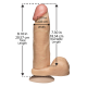 Фаллоимитатор Doc Johnson The Realistic Cock 8 inch White - PVC, Vack-U-Lock, диаметр 5,1см