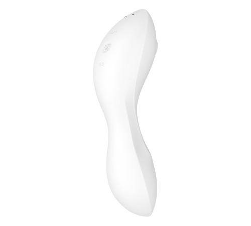 Вакуумный смарт-стимулятор с вибрацией Satisfyer Curvy Trinity 5 (White), управление со смартфона