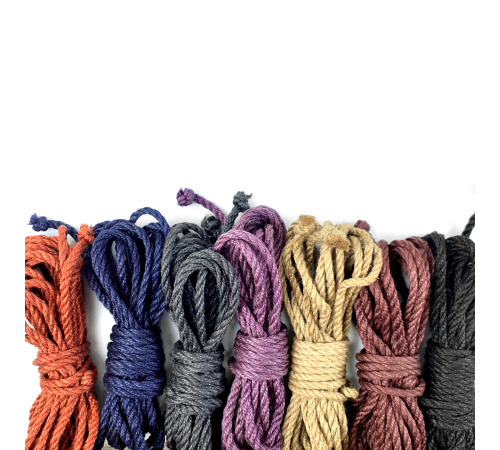 Джутовая веревка BDSM 8 метров, 6 мм, цвет черный