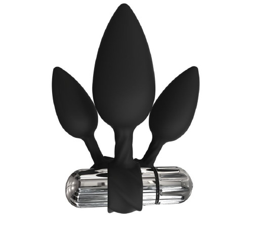 Набір анальних вібропробок Bathmate Anal Training Plugs VIBE, діаметр 2,5 см - 3,1см - 3,8см