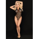 Эротический бодистокинг-боди в крупную сетку 