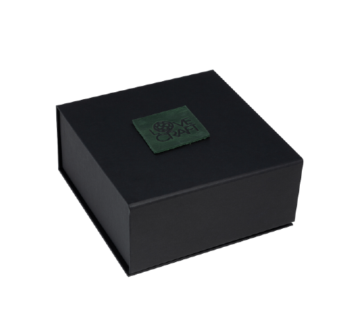 Премиум поножи LOVECRAFT зеленые, натуральная кожа, в подарочной упаковке