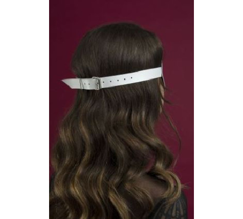 Маска на глаза Feral Feelings - Blindfold Mask, натуральная кожа, белая