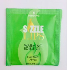 Пробник массажного геля Sensuva - Sizzle Lips Caramel Apple (6 мл)