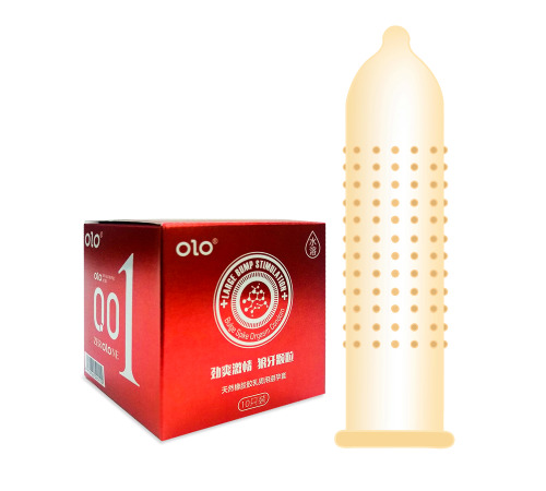 Ультратонкие тонкие презервативы в пупырышку OLO NEO 10шт./пач. 