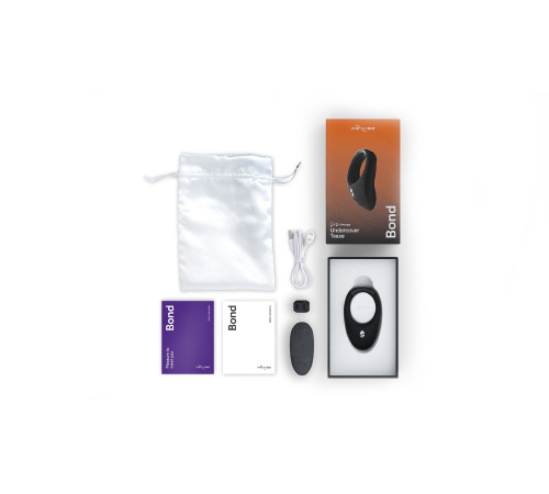 Эрекционное смарт-виброкольцо под одежду We-Vibe Bond с регулировкой размера, стимуляция промежности