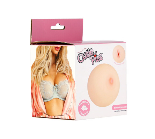 Мастурбатор-грудь Cutie Pies Hannah's Handful - Pussy & Boob, глубина 9,9 см, вибропуля в подарок