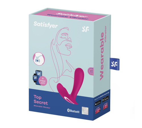 Смарт-вибратор в трусики Satisfyer Top Secret Pink вагинально-клиторальный, 2 мотора