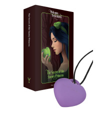 Мини-вибратор «Сердечко» FairyGasm PleasureStone violet, 9 режимов, на шнурке