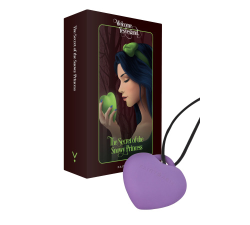 Мини-вибратор «Сердечко» FairyGasm PleasureStone violet, 9 режимов, на шнурке