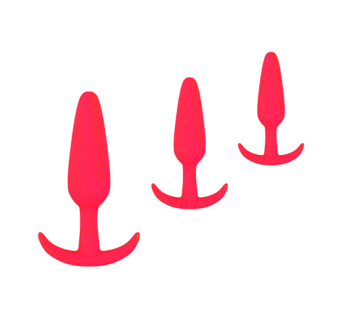 Анальна пробка Velvet Bullet М, оксамитовий силікон, колір Червоний