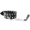 Ошейник Art of Sex -Tessa с поводком из натуральной кожи, Черный