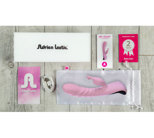 Вібратор Adrien Lastic Mini Trigger з масажними рухами стовбура